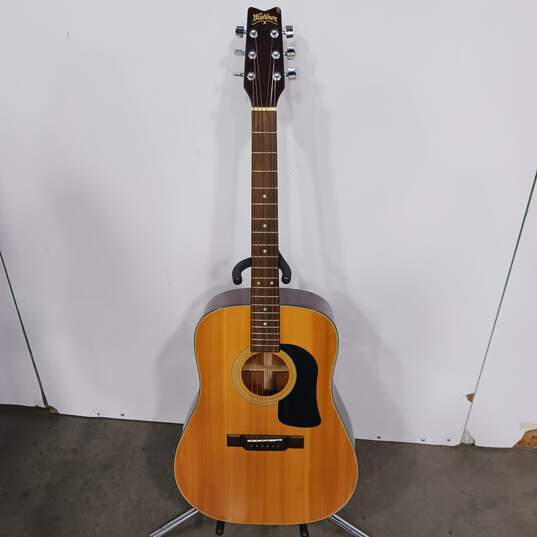 Washburn Wooden 6 String Acoustic Guitar w/Case image number 2