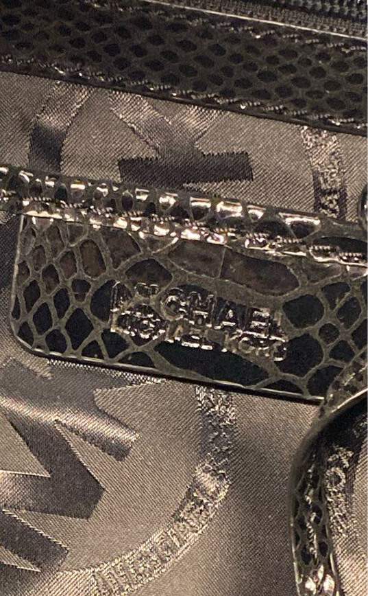 Michael Kors Fulton Python Embossed Shoulder Bag Black image number 6