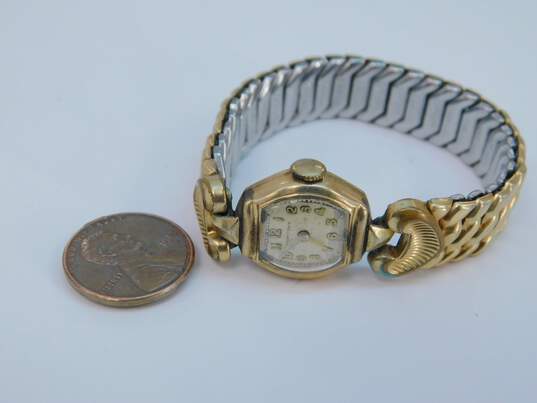 Ladies Vintage Gold Filled Yorktown 9 Jewels Swiss Wrist Watch 25.5g image number 6