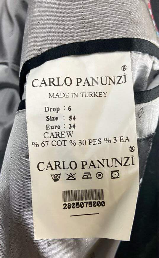 Carlo Panunzi Mens Black Long Sleeve Notch Lapel Single Breasted Blazer Size 54 image number 4