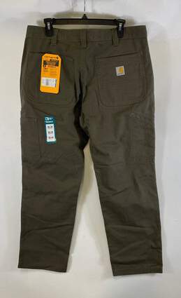 NWT Carhartt Mens Green Relaxed Fit Rugged Flex Utility Work Pants Size 36X30 alternative image