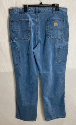 Carhartt Mens Blue Cotton Loose Fit Denim Utility Straight Leg Jeans Size 40X32 alternative image