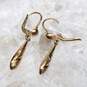 14K Yellow Gold Etched Design Dangle Earrings - 2.80g image number 1