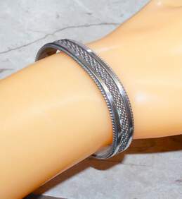 Artisan Tahe Signed Sterling Silver Cuff Bracelet