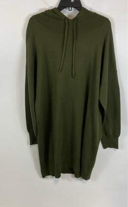NWT BP Womens Olive Knit Long Sleeve Hooded Pullover Sweater Dress Size 3X