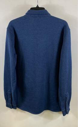 NWT Tailor Vintage Mens Blue Fleece Long Sleeve Collared Shirt Jacket Size L alternative image