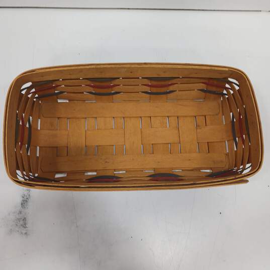 Vintage 1995 Longaberger Hand Woven Rectangular Basket image number 2