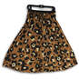 NWT Womens Spotted Brown Leopard Print Knee Length Pull-On Flare Skirt Sz S image number 2
