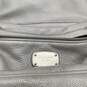 Michael Kors Womens Gray Leather Adjustable Shoulder Strap Zipper Backpack image number 3