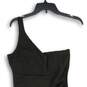 Womens Black One Shoulder Asymmetrical Hem Mini Dress Size Medium image number 3
