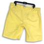 NWT Mens Yellow Flat Front Slash Pocket Classic Chino Shorts Size 40 image number 2