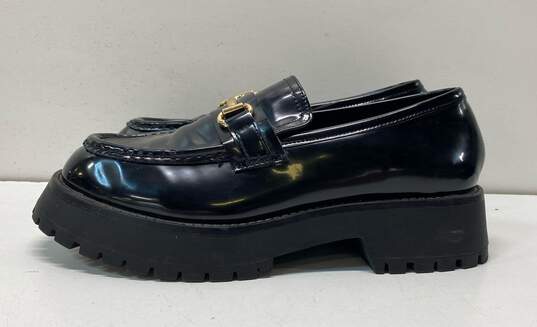 ASOS Design Glossy Patent Chunky Lug Loafers Black 10 image number 1