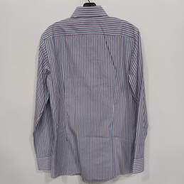 Boss Men's Slim Fit Striped White/Blue/Purple Button-Up Size 15 alternative image