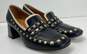 Tory Burch Black Leather Gold Studded Pump Heels Size 6 M image number 3