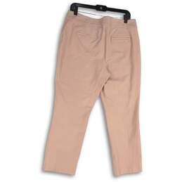 Ann Taylor Womens Pink Flat Front Welt Pocket Ankle Length Dress Pants Size 10 alternative image