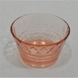 Pink Depression 8oz Diamond & Ribbed Optics Glass Bowls Set of 2 alternative image