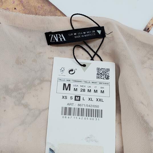 Zara Satin Effect Wrap Silk Camisole Women's Size M image number 3