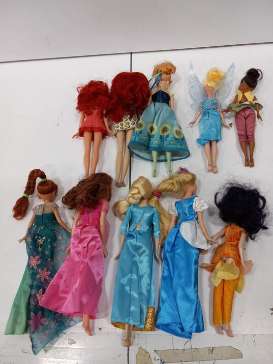 10PC Assorted Disney Fashion Play Doll Bundle image number 2