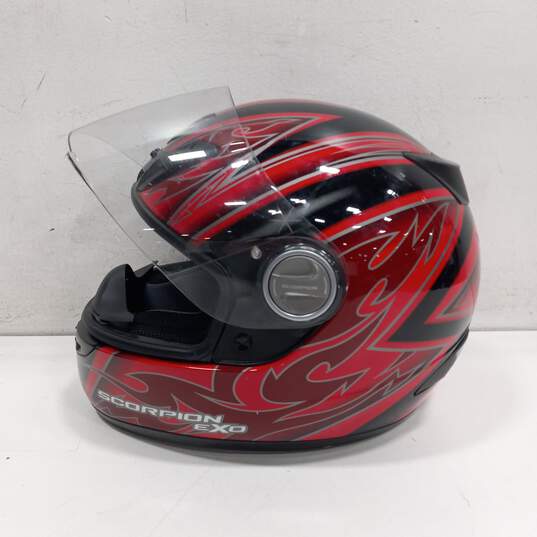 Scorpion Cycle EXO-400 Red/Black/Silver Motorcycle Helmet Size S / 6 7/8 - 7 image number 2