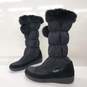 Coach Women's Theona Black Signature Jacquard Rabbit Fur Winter Boots Size 8B image number 1