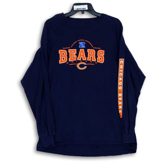 Buy the Mens Blue Chicago Bears NFL Team Apparel Long Sleeve