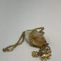 Designer Joan Rivers Gold-Tone Chain Elephant Flower Bee Charm Necklace image number 1