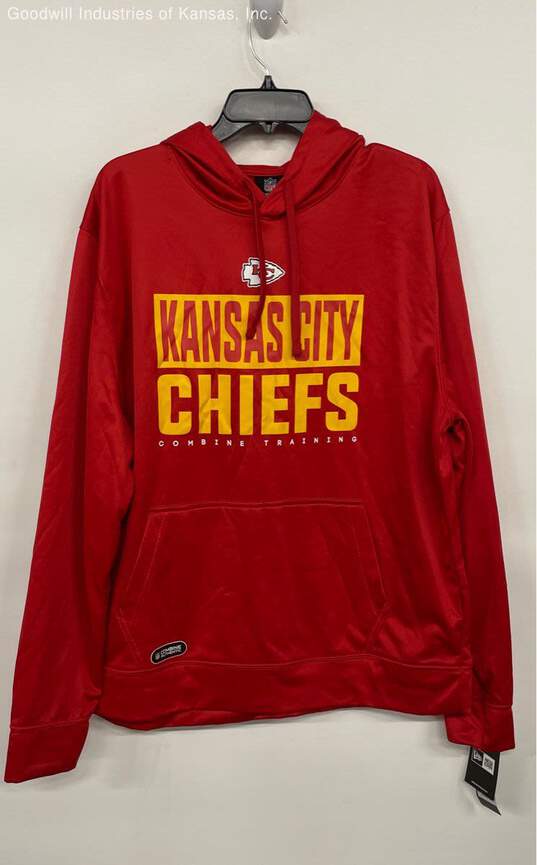 NFL Team Apparel Red Kansas City Chiefs Hoodie Long Sleeve - Size XLarge image number 1