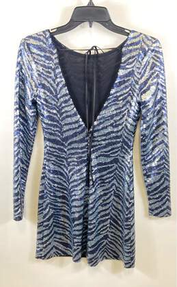 Urban Outfitters Women Blue Sequin Midi Dress XS alternative image