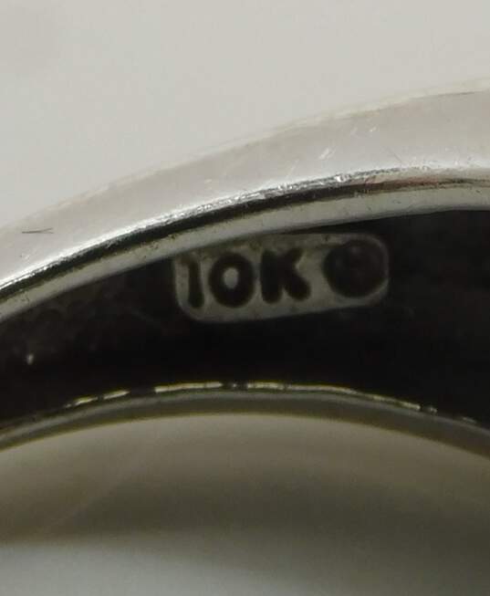 10k White Gold Diamond Accent Crossover Ring 3.6g image number 5