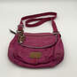 Womens Pink Inner Pockets Adjustable Strap Zipper Fashionable Crossbody Bag image number 1