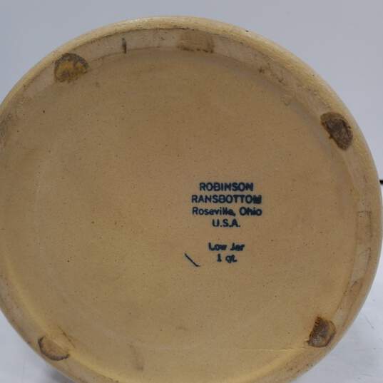 Vintage Robinson Ransbottom "Me and Thee" 1 Quart Low Jar image number 4