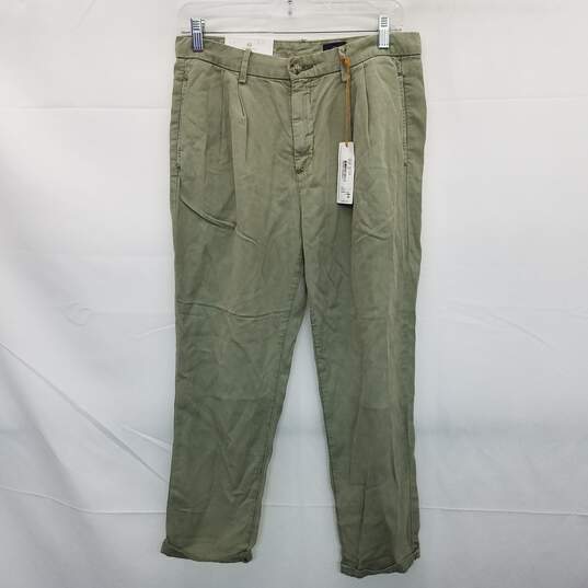 Adriano Goldschmeid The Evan Green Relaxed Pleated Trouser Size 28 image number 1