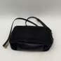 Michael Kors Womens Black Gold Adjustable Strap Zipper Crossbody Bag image number 1