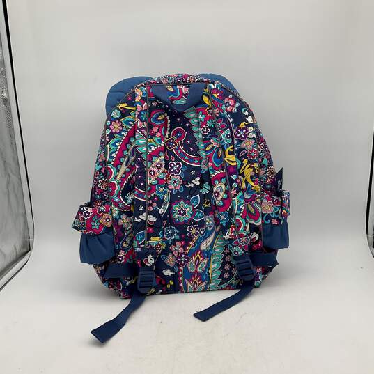NWT Vera Bradley Disney Womens Multicolor Floral Outer Pocket Zipper Backpack image number 2