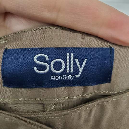 Solly Taupe Cotton Slim Leg Dress Pant MN Size 34 NWT image number 3