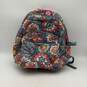 Vera Bradley Womens Multicolor Floral Quilted Adjustable Strap Zipper Backpack image number 1