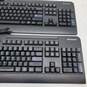 (B) Lot of Two Lenovo USB PC Keyboards Model KB10212 & KU-0225 Untested image number 3