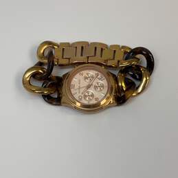 Designer Michael Kors MK-4269 Gold-Tone Bracelet Chronograph Quartz Wristwatch alternative image
