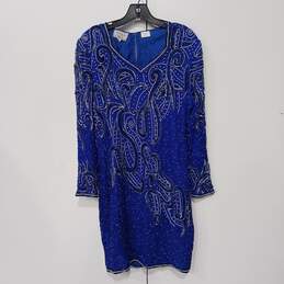 Women's Stenay Size 10 Blue Beaded Dress