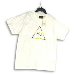 NWT Adidas Mens Multicolor Pharrell Williams Graphic Print Pullover T-Shirt XL