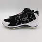 Under Armour Mens UA Ignite Mid Black White Metal Baseball Cleats Size 13 image number 6