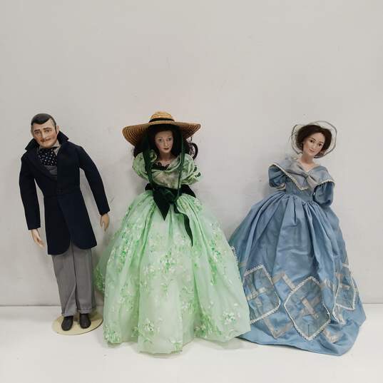 Bundle of  3 Porcelain Dolls image number 1