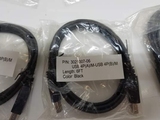 USB-A to USB-B 2.0 Cable for Printer or External Hard Drive, 6 FT (Lot 6) image number 3