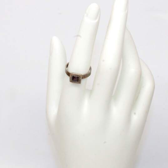Silpada Sterling Silver Garnet Ring Size 6.75 image number 2