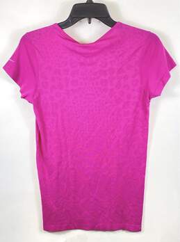 NWT Nike Womens Pink Animal Print DRI-Fit Short Sleeve Pullover T-Shirt Size M alternative image