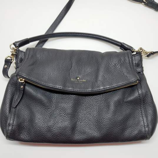 Kate Spade NY Black Leather Convertible Crossbody Bag image number 2