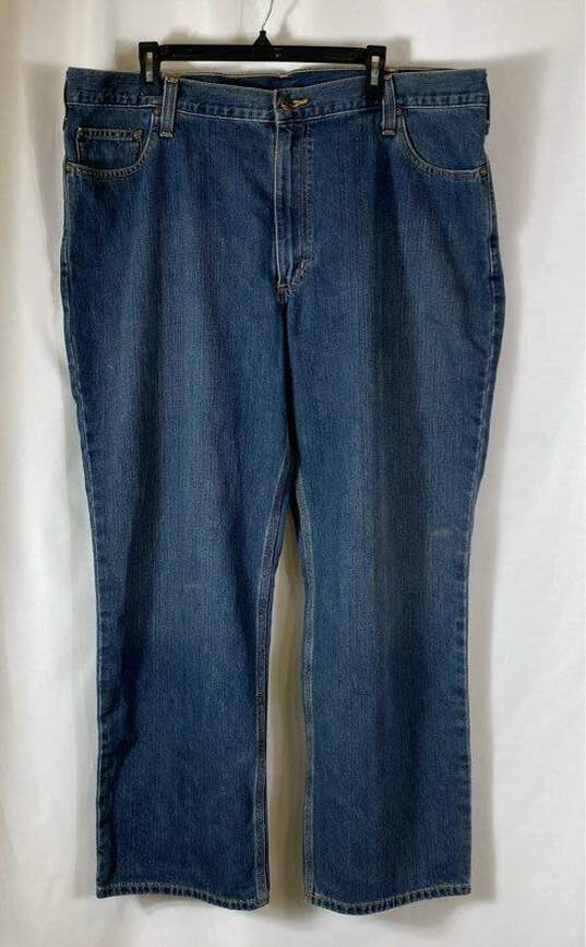 Carhartt Mens Blue Medium Wash 5-Pocket Design Denim Straight Jeans Size 42X30 image number 1