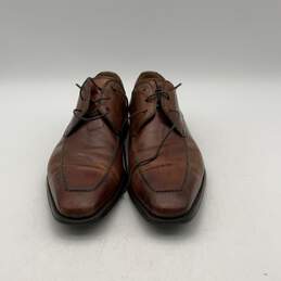 Magnanni Mens Brown Leather Lace Up Loafers Oxford Dress Shoes Size 11 M