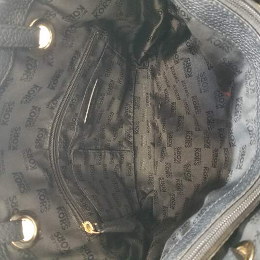 Michael Kors Jet Set Large Chain Tote Pebbled Leather Shoulder Bag Black