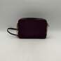 Womens Purple Leather Adjustable Chain Strap Zip Crossbody Purse image number 2